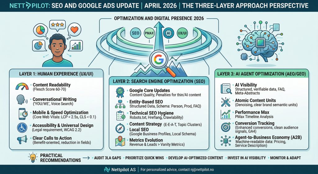 SEO and Google Ads Update April 2026 - The Three-Layer Approach Perspective