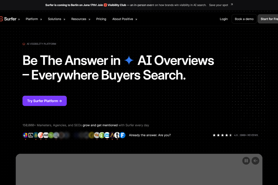 Surfer SEO website