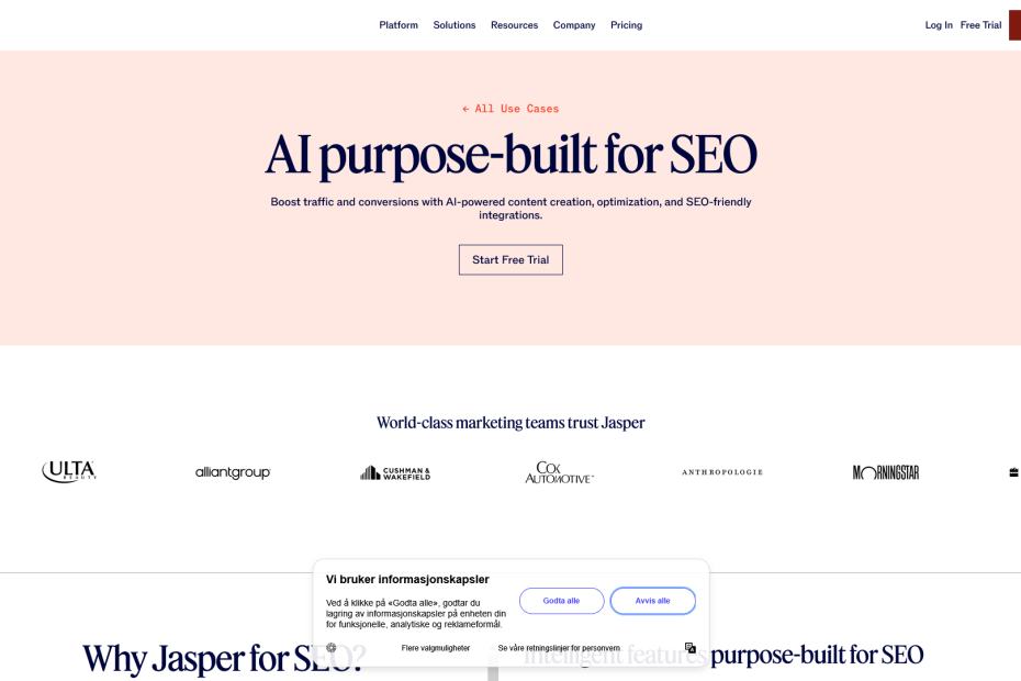 Choose Jasper if your priority is AI content generation at scale with a trained, consistent brand voice and editorial pipelines
